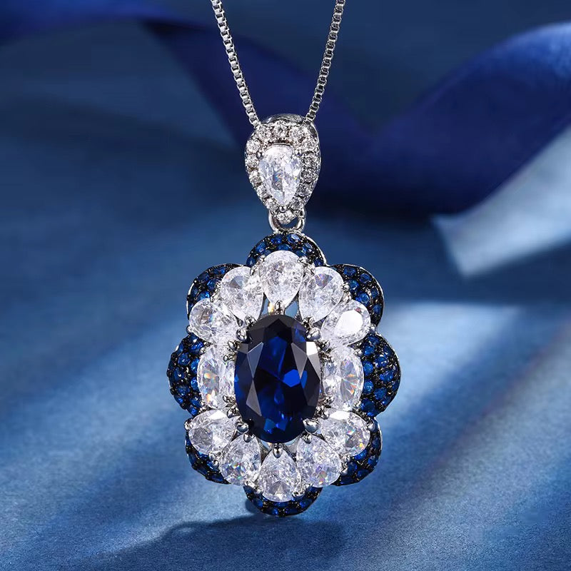 Trendy Rhodium-Plated Brass Jewelry Set with Sparkling Zircon Stones