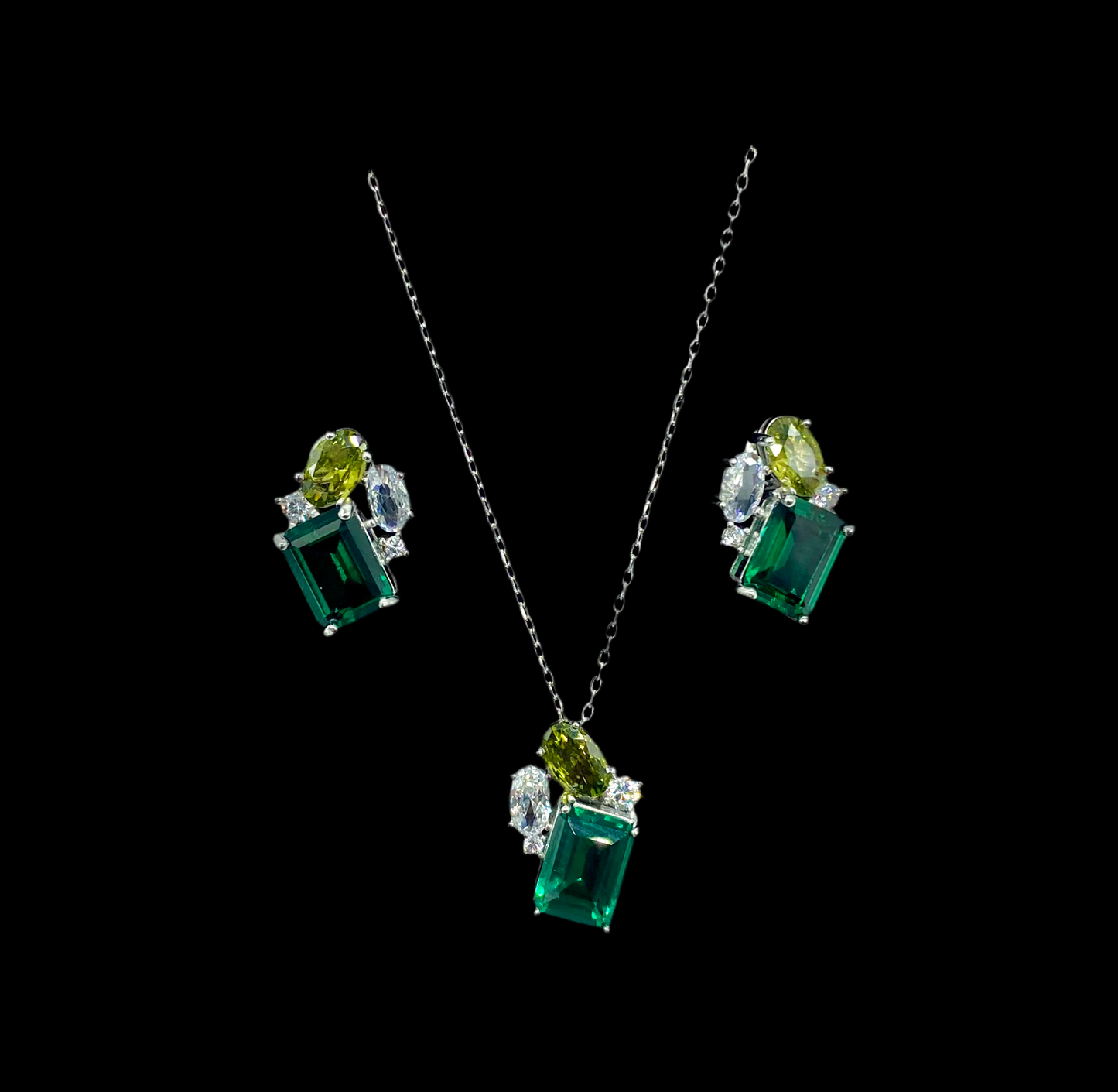 Elegant Emerald-Cut Cubic Zirconia Jewelry Set - ShopSmart 