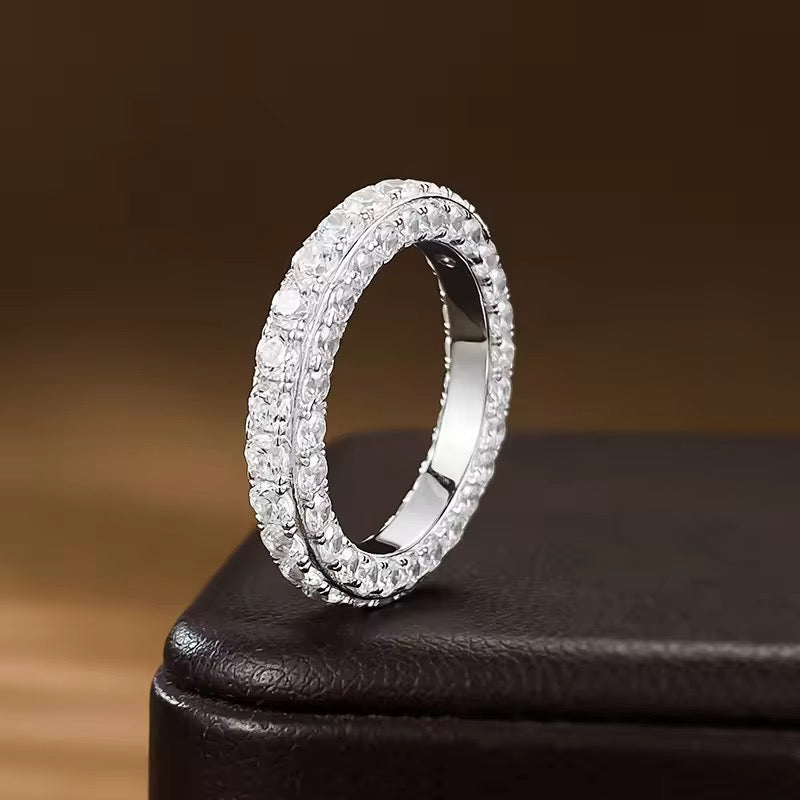 Sparkling Cubic Zirconia Engagement/Weeding Sterling Silver Ring For Women & Men - ShopSmart 