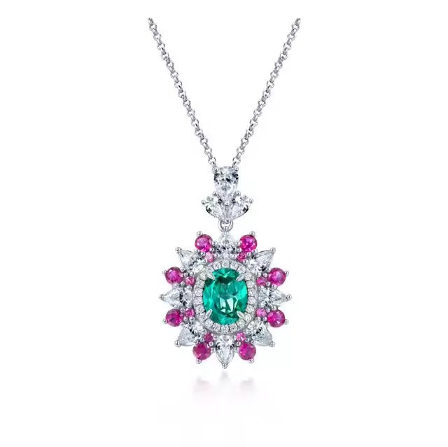 Elegant Emerald Bloom Jewelry Set - Sterling Silver - ShopSmart 